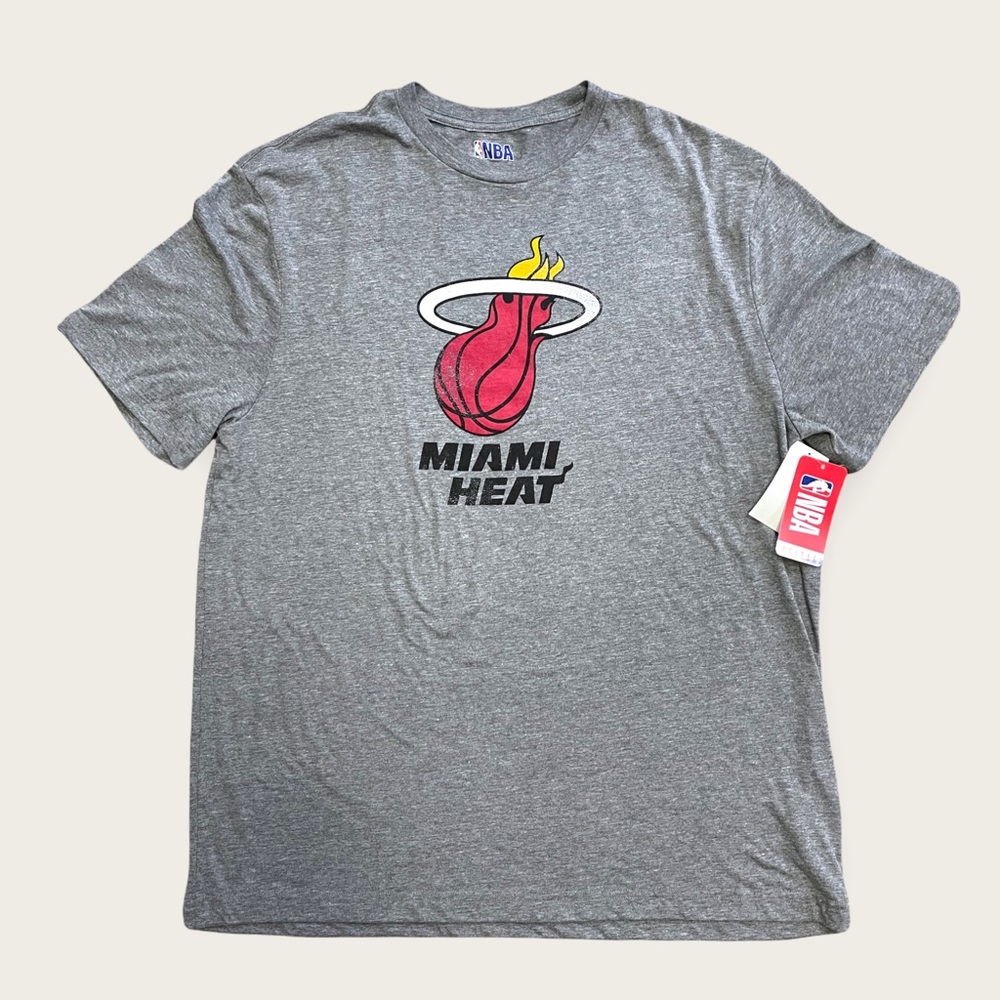 Miami Heat T-shirt, Mens XL, Heather Grey